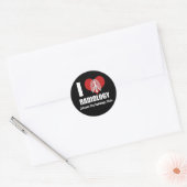 Sticker Rond I Love Radiology Cool Custom Radiologist Clinique (Enveloppe)