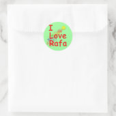 Sticker Rond I Love Rafa Tennis Design (Sac)