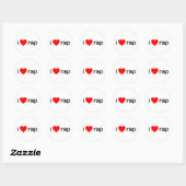 Sticker Rond I Love Rap (Feuille)