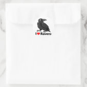 Sticker Rond I Love Ravens (Sac)