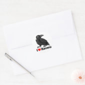 Sticker Rond I Love Ravens (Enveloppe)