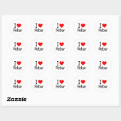 Sticker Rond I Love Rebar (Feuille)
