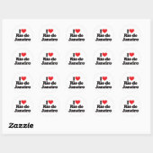 Sticker Rond I Love Rio de Janeiro (Feuille)
