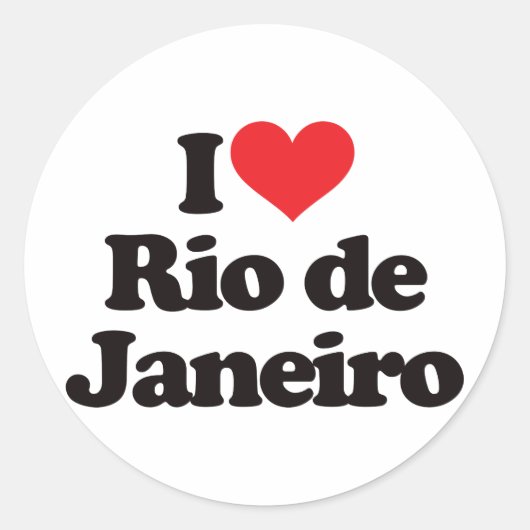 Sticker Rond I Love Rio de Janeiro (Devant)