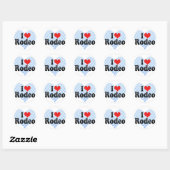 Sticker Rond I Love Rodeo (Feuille)