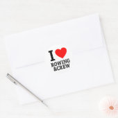 Sticker Rond I Love Rowing and Crew (Enveloppe)