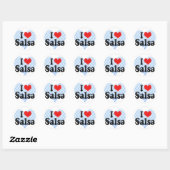 Sticker Rond I Love Salsa (Feuille)