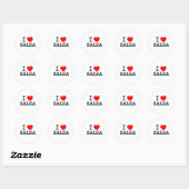 Sticker Rond I Love Salsa (Feuille)