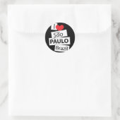 Sticker Rond I Love Sao Paulo Brésil (Sac)