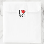 Sticker Rond I Love SC - Caroline du Sud (Sac)