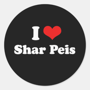 Sticker Rond I Love Shar Peis