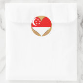 Sticker Rond I Love Singapore (Sac)