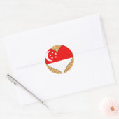 Sticker Rond I Love Singapore (Enveloppe)