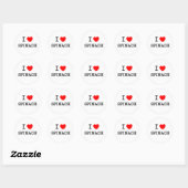 Sticker Rond I Love SPINACH ( nourriture ) (Feuille)