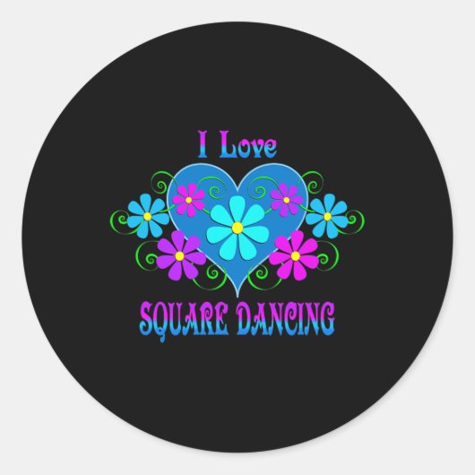 Sticker Rond I Love Square (Devant)