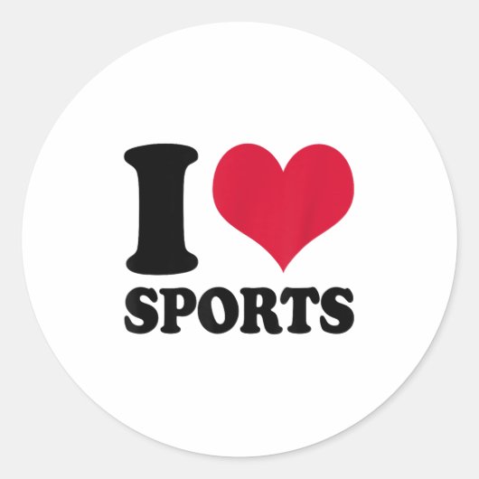 Sticker Rond I Love Srts Fitness Motivation  (Devant)