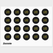 Sticker Rond I Love Stem - Science (Feuille)