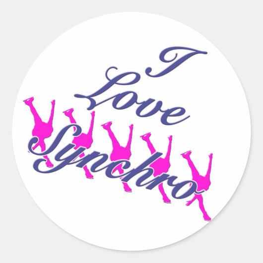 Sticker Rond I Love Synchro (Devant)