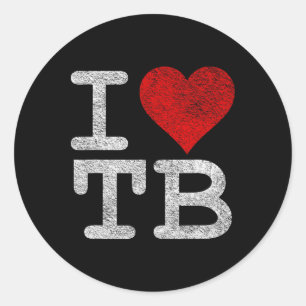 Sticker Rond I Love Tampa Bay I Heart Tb Floride Football