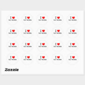 Sticker Rond I Love Tap Water (Feuille)