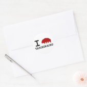 Sticker Rond I Love Tardigrades (Enveloppe)