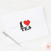 Sticker Rond I Love Tea (Enveloppe)