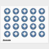 Sticker Rond I Love Tea, design populaire (Feuille)