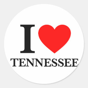 Sticker Rond I Love Tennessee