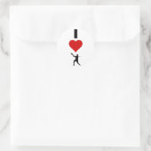 Sticker Rond I Love Tennis Vertical (Homme) (Sac)