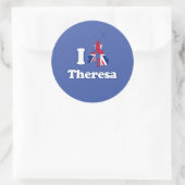 Sticker Rond I Love Theresa - GBR -- - (Sac)
