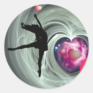 Sticker Rond I Love to dance !