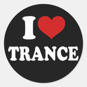 Sticker Rond I Love Trance