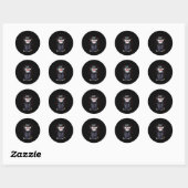 Sticker Rond I Love Trash Raccoon Trash Panda (Feuille)