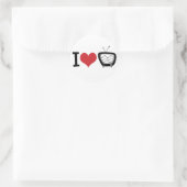 Sticker Rond I Love TV (Sac)