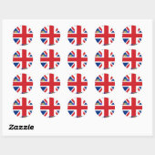Sticker Rond I Love UK Art Print (Feuille)