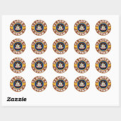 Sticker Rond I Love Utah State Flag and Map (Feuille)