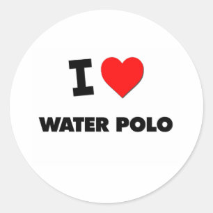 Sticker Rond I Love Water Polo