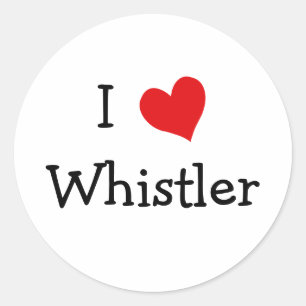 Sticker Rond I Love Whistler