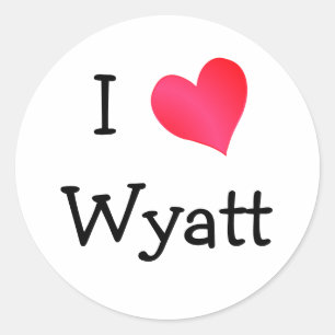 Sticker Rond I Love Wyatt