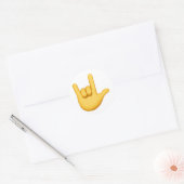 Sticker Rond I Love You Hand Sign - Emoji (Enveloppe)