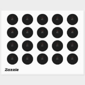 Sticker Rond I Love You More Minimal Design  (Feuille)