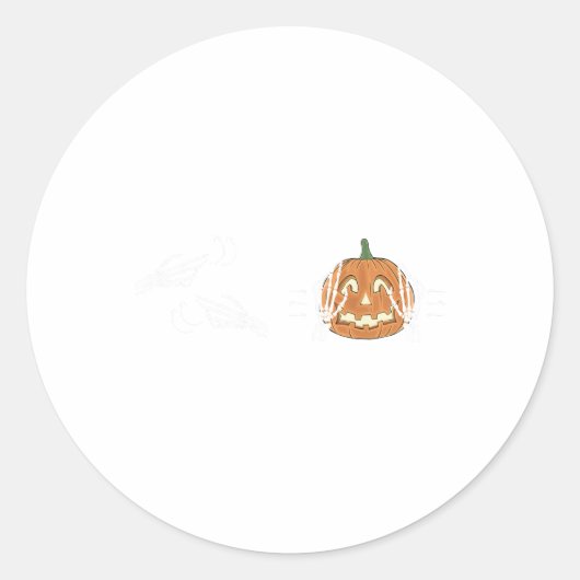 Sticker Rond I Love You Sign Language Skeleton Hand Asl Hallowe (Devant)