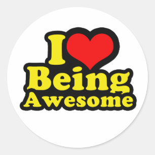 Sticker Rond I Lovebeawesome1
