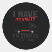 Sticker Rond I’m Staying In The Van Funny Phasmophobia Gamer Me (Devant)
