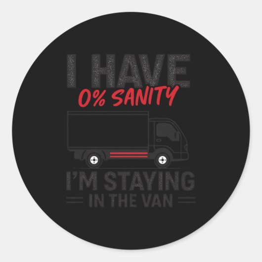 Sticker Rond I’m Staying In The Van Funny Phasmophobia Gamer Me (Devant)