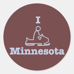 Sticker Rond I Motoneige Minnesota
