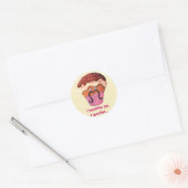 Sticker Rond I Mustache you a question Cupcake (Enveloppe)
