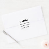 Sticker Rond I Mustache You a Question Drôle Image (Enveloppe)