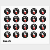 Sticker Rond I Pill Good Funky Medicine Pun Dark BG (Feuille)