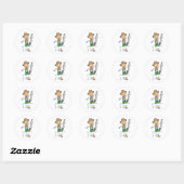Sticker Rond I Poisson (Feuille)